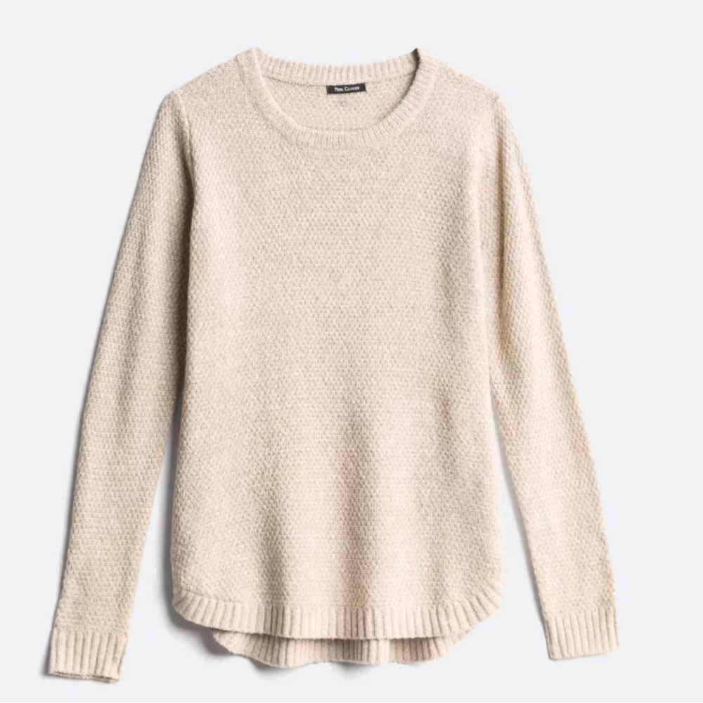 Pink Clover Cream Crew Neck Sweater